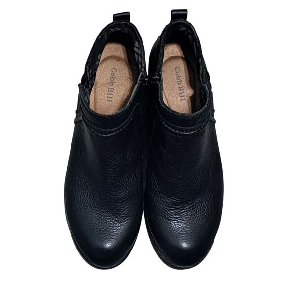 Cobb Hill Anisa V Cut Western Goth Boots Block Heel Sz 8 Black - Picture 14 of 17